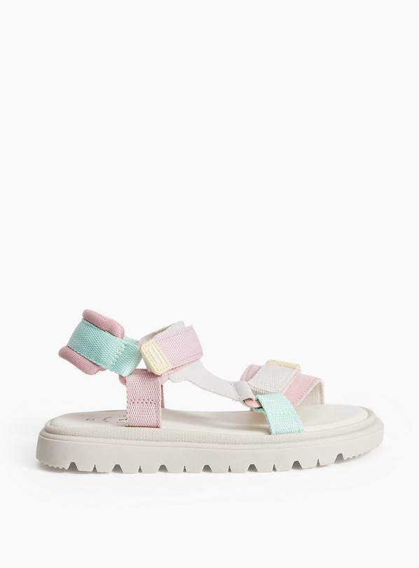 Pastel Strappy Sports Style Sandals 10 Infant